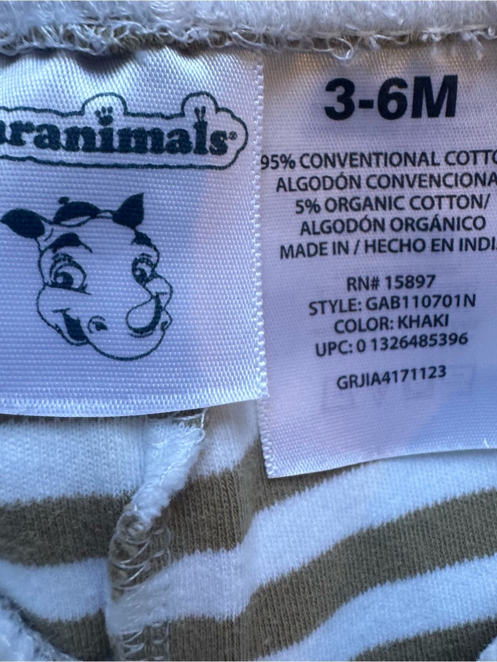 Gymboree Monkey Hoodie Jacket & Garanimals Striped Pants Outfit 3-6 Months Boy - Picture 9 of 11
